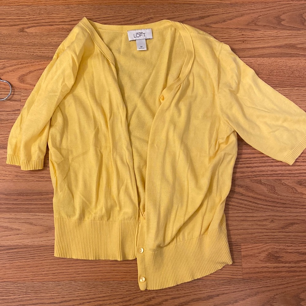 Yellow lightweight cardigan - LOFT